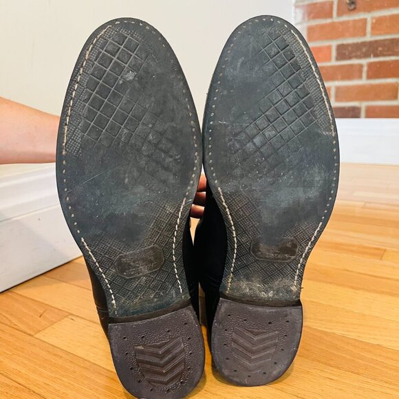 Vintage Frye Boots Western Cowboy Black Leather Roper Size 12 M US Mens - Picture 15 of 16